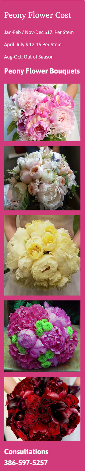 Peony Flowers Wedding Bouquets